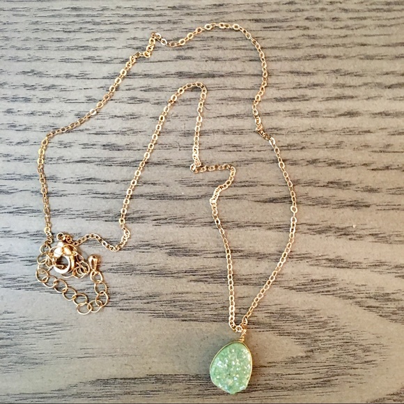 Anthropologie Druzy Quartz Necklace - Picture 3 of 4